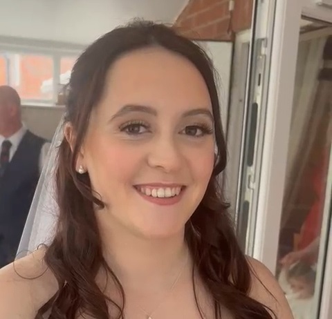 Soft glam bridal makeup Becky Wildes Chesterfield