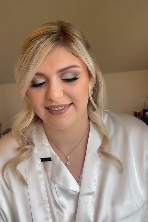 Natasha bridal makeup Morley Hayes Derby festive elegance