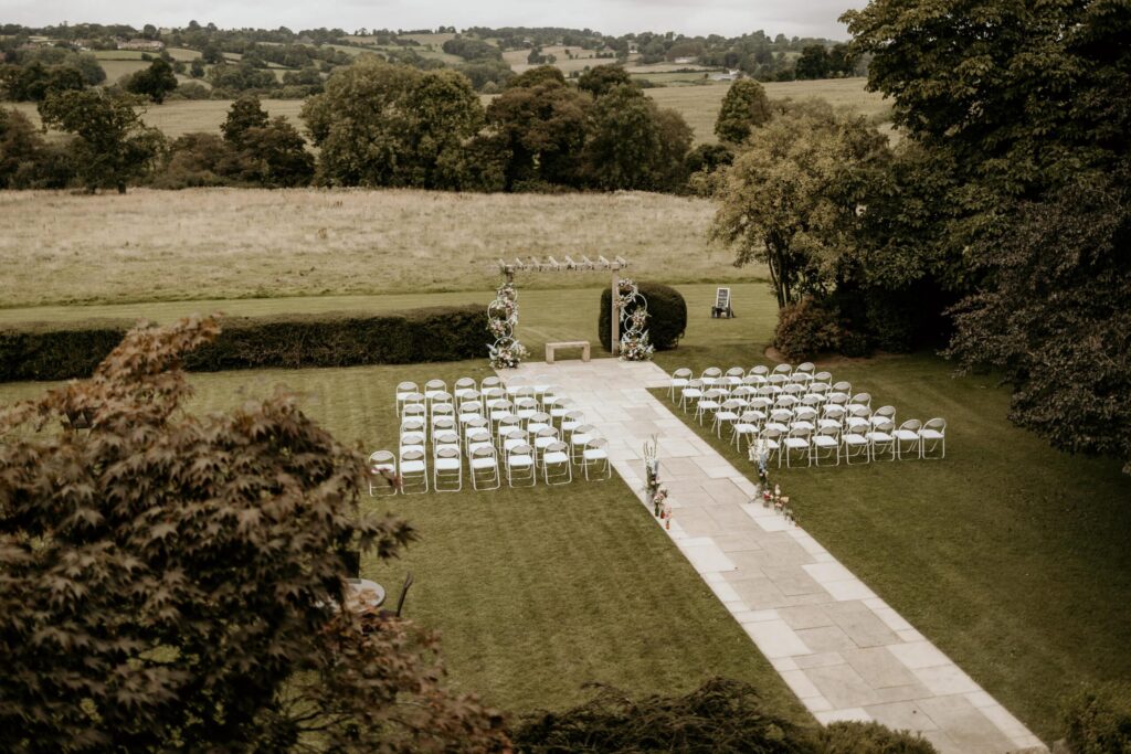 Shottle Hall Wedding Outdoor Ceremony